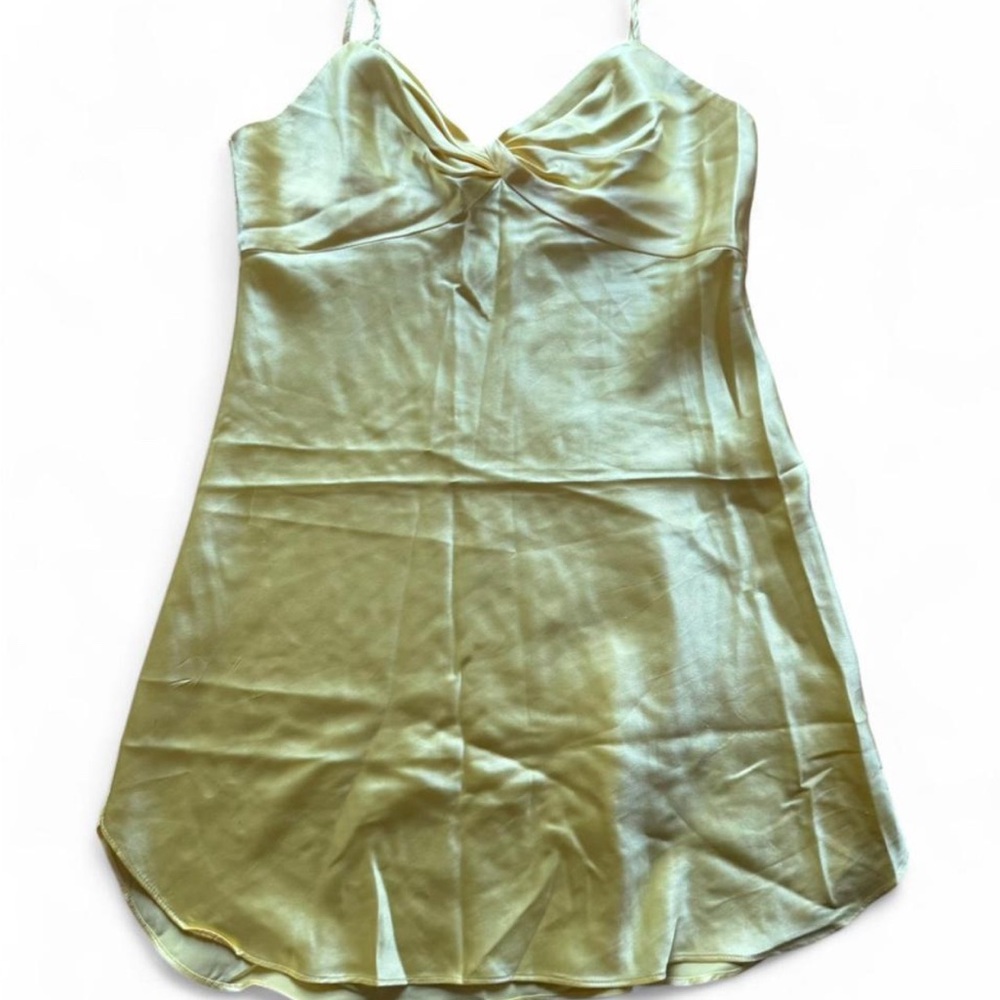 Victoria's Secret butter yellow silk slip dress Size S